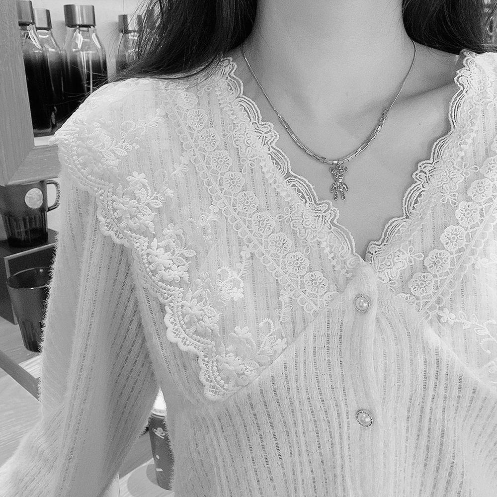 Vòng cổ Choker Mặt Hình Gấu Phong Cách Punk Hip Hop Cho Nữ