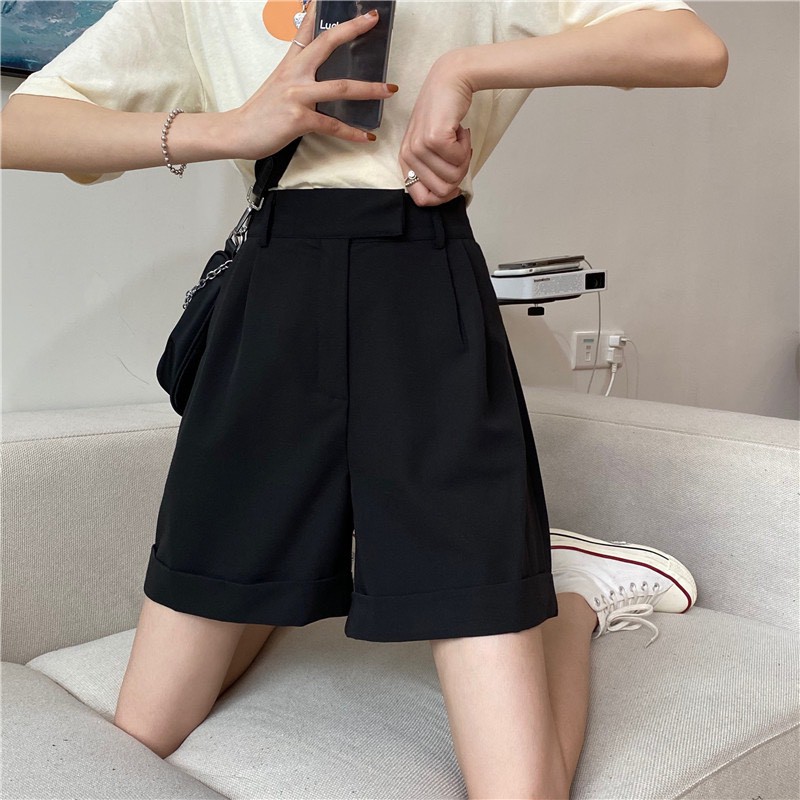 Quần Shorts Phối Lưng Chun Phong Cách Hàn Quốc