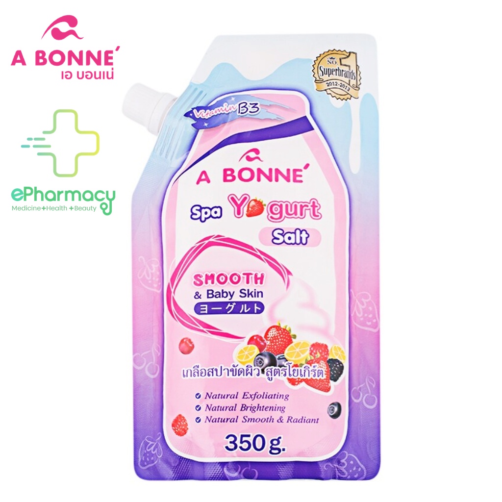 A BONNE Muối Tắm Tẩy Tế Bào Chết Spa Yogurt Salt Smooth and Baby Skin mịn màng, sáng da 350G