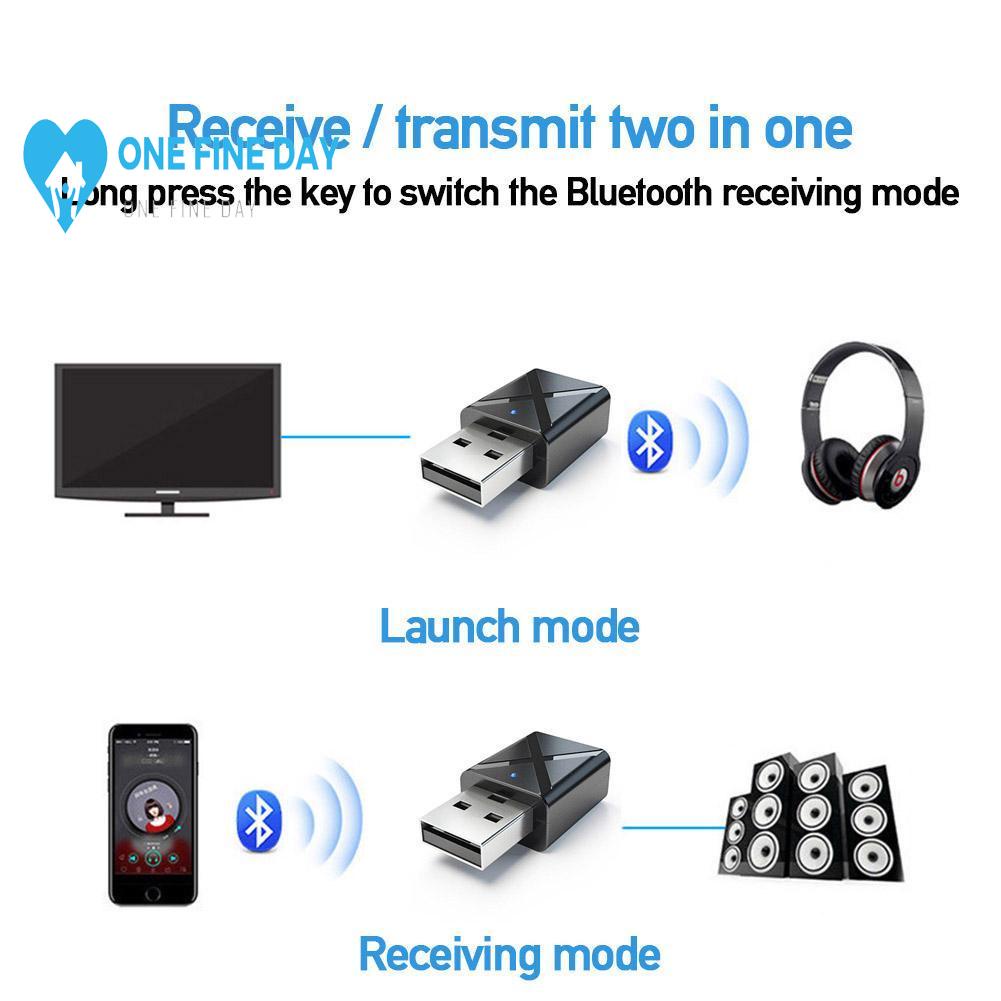 1Pc 5.0 Car Bluetooth Audio Receiver and Transmitter Usb Applicable Two-In-One Computer Tv C6J4