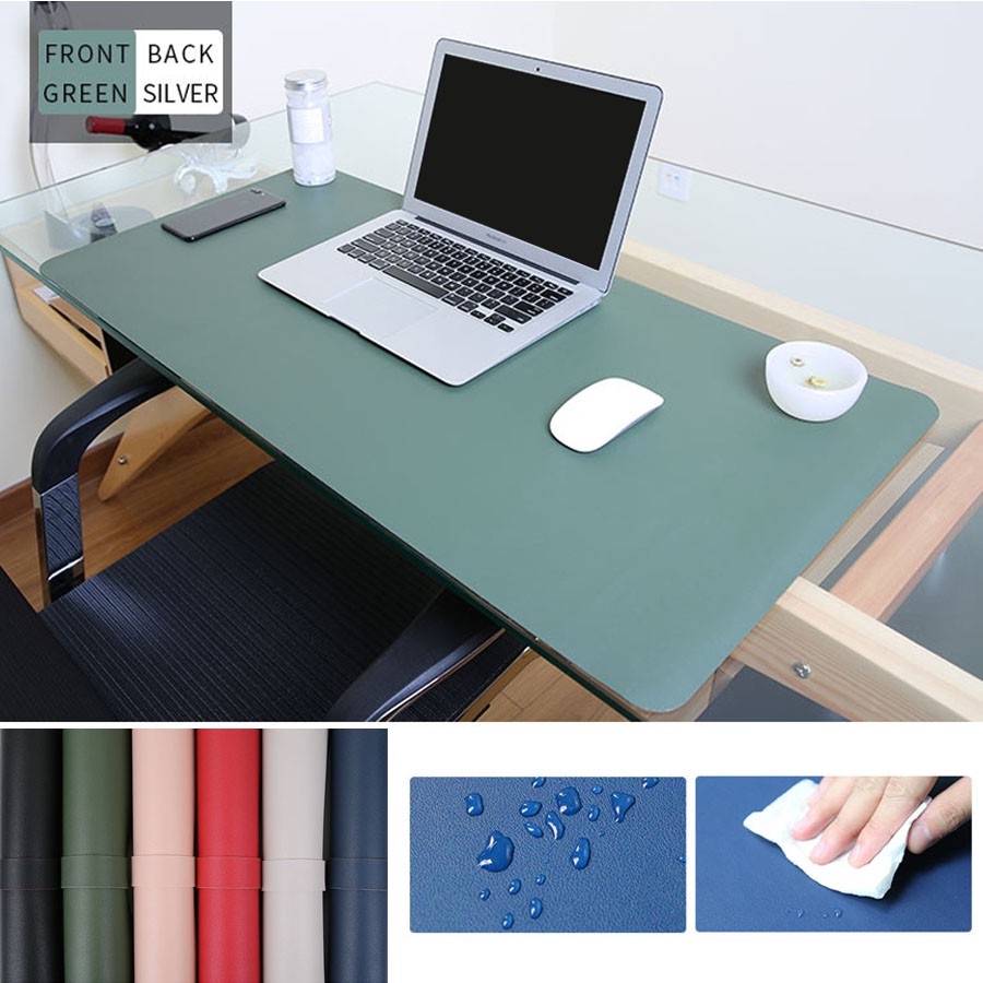 Thảm da trải bàn làm việc Deskpad kiêm bàn di chuột mouse pad da size lớn (nhiều màu) 40x80 50x100 30x60