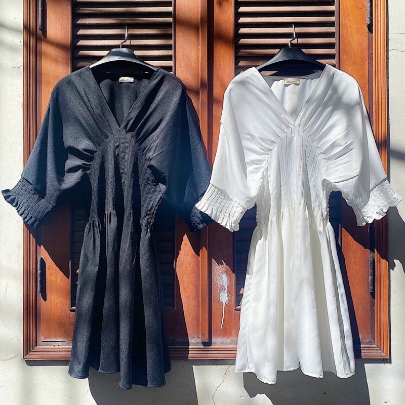 ĐẦM XINH KIO DRESS form chuẩn tay lỡ thiết kế cho các nàng dự tiệc phần xếp li tinh tế | BigBuy360 - bigbuy360.vn