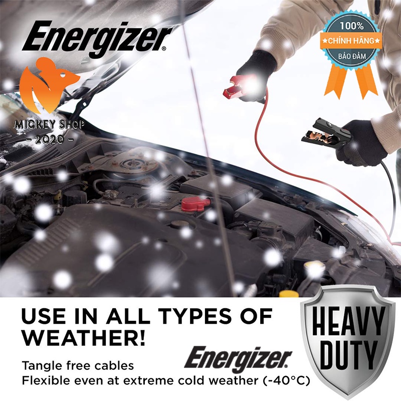 Dây cáp câu bình ô tô Energizer ENB-420U - 6,1 MÉT