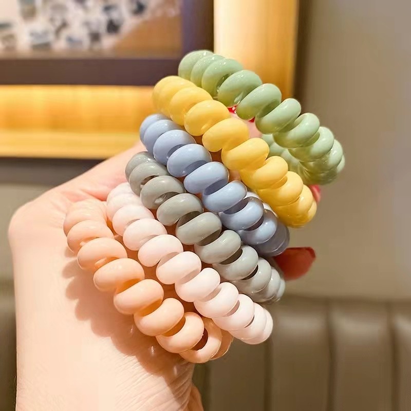 Dây buộc tóc thiết kế lò xo đơn giản thời trang phong cách Hàn Quốc