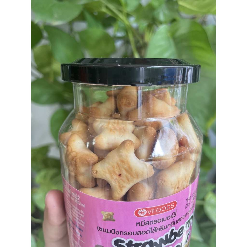 Bánh Gấu VFoods Nhân Kem Dâu Strawberry Bear (Hộp 200g)