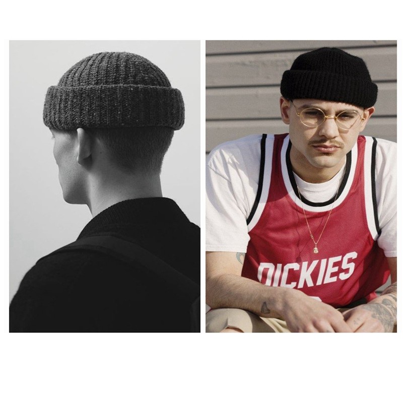 Mũ Len Beanie Nam nữ Unisex Retro Mũ Len đan Yuppie Dưa hấu Checkin Đà Lạt Mũ Len nồi Landlord Hàn Quốc