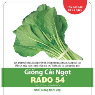 Hạt giống rau cải ngọt ( gói 100g)