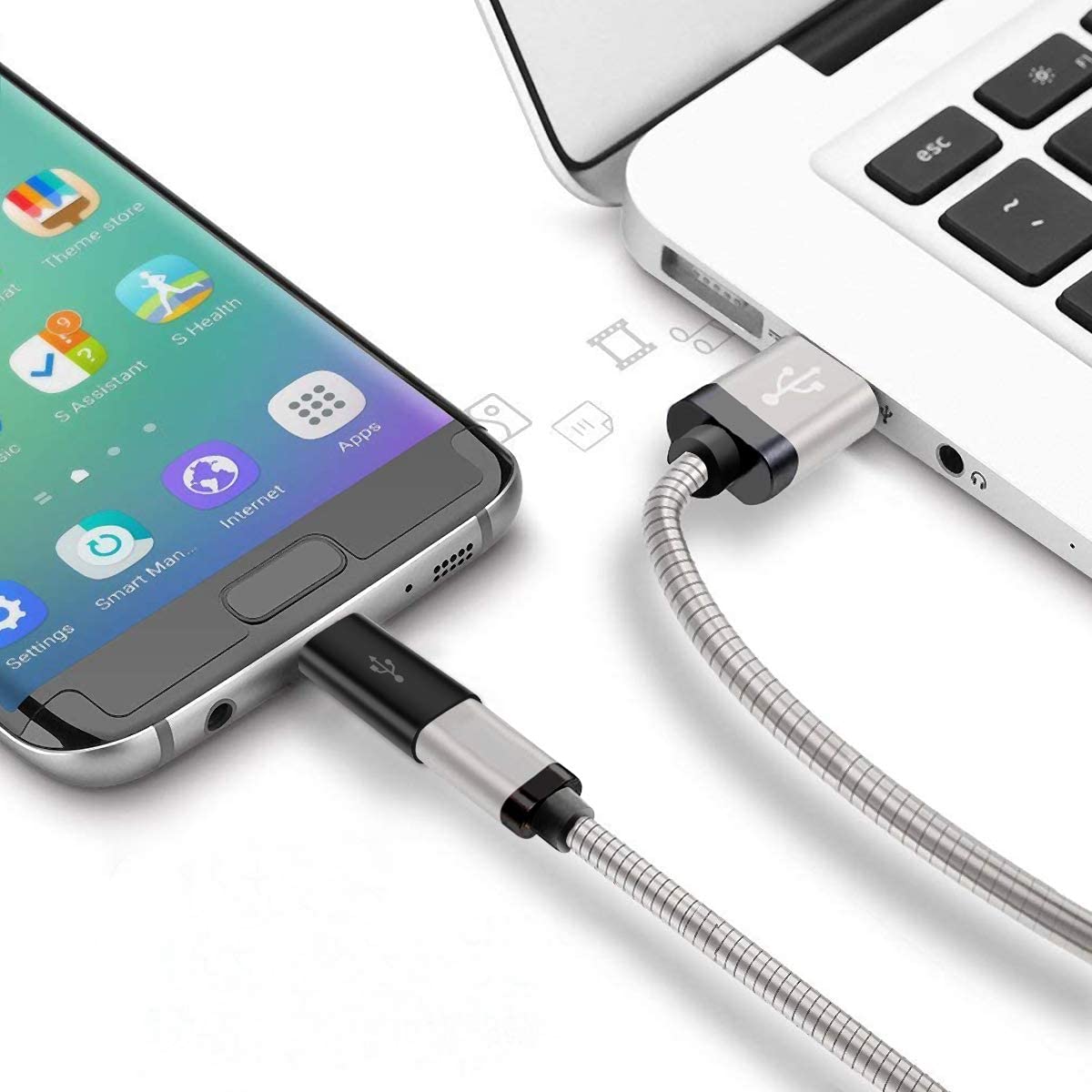 Đầu Chuyển Đổi Usb-C 3.1 Sang Micro Usb (Male) Sang Micro Usb (Female) Cho Galaxy S20 Pixel 4 Xl