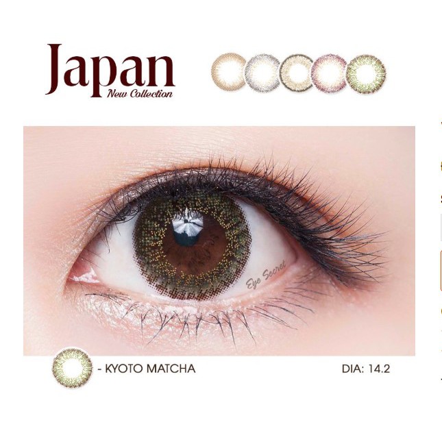 Kính áp tròng Eye Secret dùng 1 ngày màu Kyoto Matcha, lens mắt có độ - Lens Optic