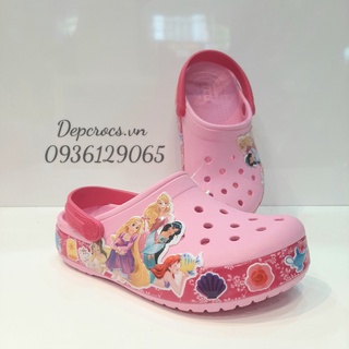 (Bảo hành + Tặng jibbitz) Dép sục cross công chúa disney 3D bé gái cao cấp, dép cross trẻ em - cross house