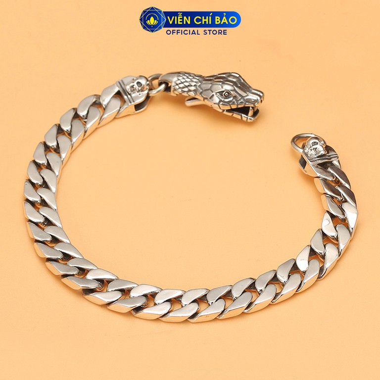 Lắc tay bạc nam Xà thủ chất liệu bạc Thái 925 mạnh mẽ nam tính thương hiệu Viễn Chí Bảo L100177
