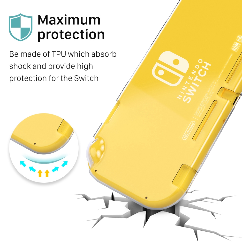Vỏ bảo vệ cho máy chơi game Nintendo Switch Lite bằng nhựa TPU mềm chống trầy tiện dụng
