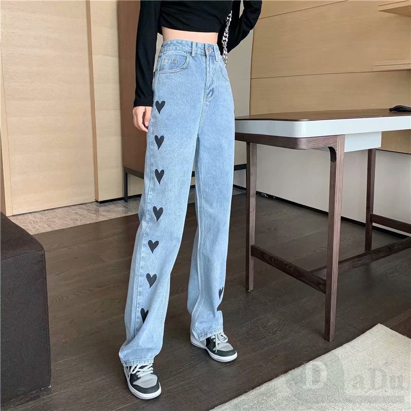 Quần Jean Ống Rộng Palazzo Lưng Cao Phong Cách Cổ Điển Thời Trang Chất Lượng Cao Cho Nữ