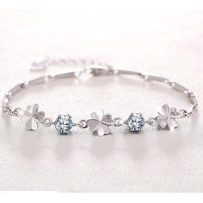 Nhập FAMAY8 giảm 10k_ Vòng Tay Lắc Tay Nữ Cỏ 4 Lá C4L2 Four-Leaf Clover Bracelet