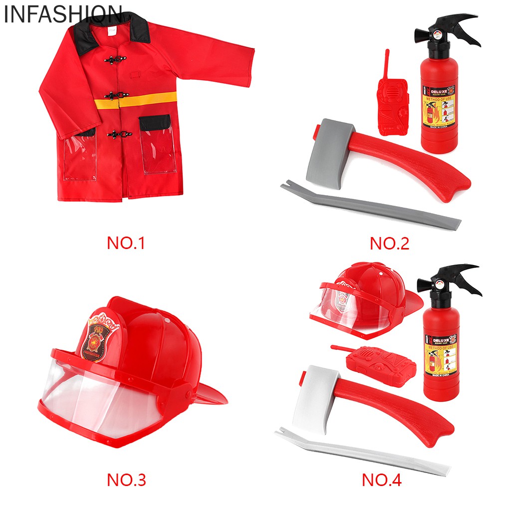 Bộ trang phục hóa thân lính cứu hỏa dễ thương cho bé