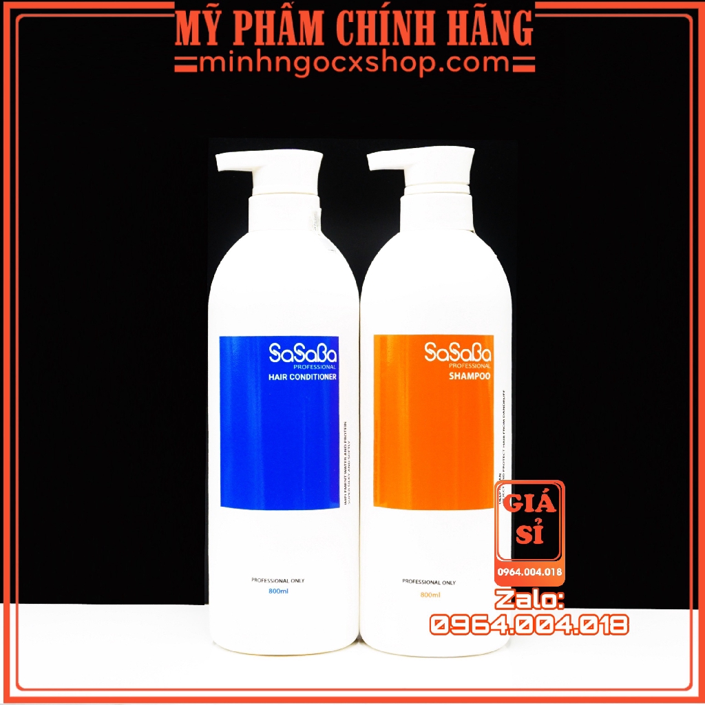 Dầu gội xả hoàn hình Sasaba Plus 500 - 800ml * 2 mẫu mới 2019