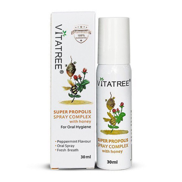 Xịt Họng Keo Ong VITATREE 30ml Chuẩn Úc mẫu mới [Nội Địa Nhật]