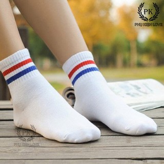 Vớ (Tất) Phong Cách Hàn Quốc Kẻ 2 Sọc, Tất (Vớ) Nữ Cotton Thoáng Mát (Loại Tốt) - PHỤ KIỆN LOVE