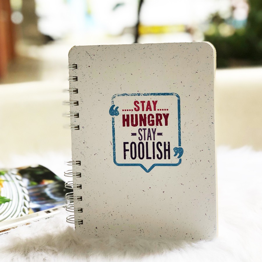 Sổ Tay Minh Long Book:  Stay Hungry Stay Foolish (Gáy Lò Xo)