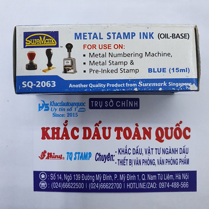 Mực dấu đồng (mực dấu dùng cho con dấu có mặt dấu bằng kim loại)