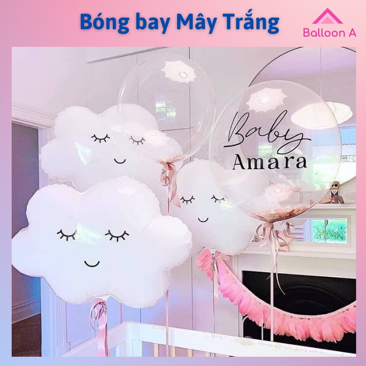 Bóng bay đám mây, mặt trời, trăng, sao