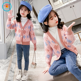 Áo khoác cardigan IQ Angel len dệt kim thời trang mùa xuân dành cho bé gái