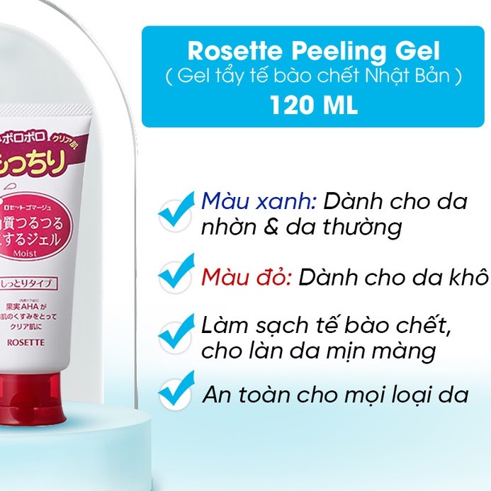 Gel tẩy tế bào chết Rosette Peeling Gel Nhật Bản 120g | BigBuy360 - bigbuy360.vn