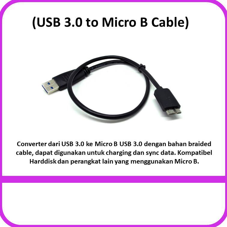 Cáp Chuyển Đổi Dữ Liệu Từ Usb 3.0 Sang Micro B Cho Ổ Cứng Máy Tính