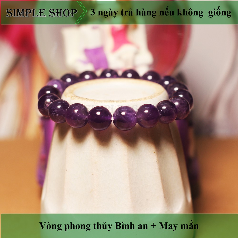 Vòng tay phong thủy ĐÁTHẠCHANH Tím đầy mê hoặc hợp HỎA