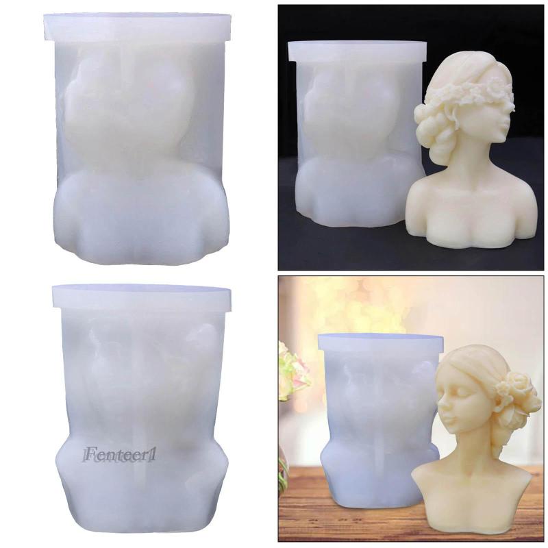 [Fenteer1] Khuôn Silicone Làm Nến 3D DIY