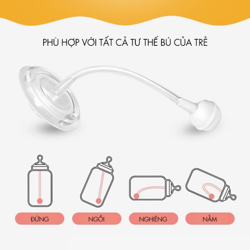 ⚡ Van chống sặc cho bình sữa Moyuum Hàn Quốc, bé bú được mọi tư thế