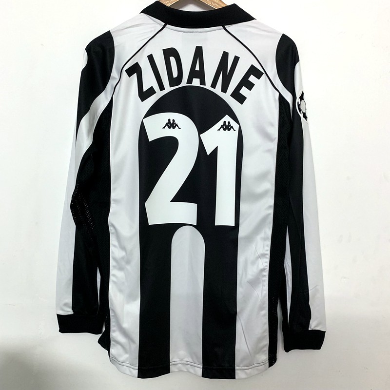 ♣✟> Retro Jersey 1997-98 Juventus Home Áo bóng đá dài tay Zidane Inzaghi Piero Team <