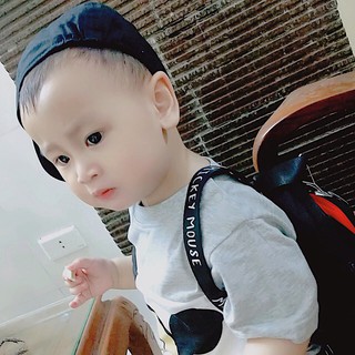 Balo zaza mickey full tag 2 mắt trắng