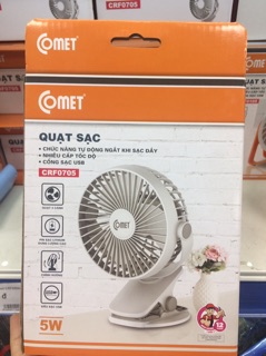 Quạt sạc mini để bàn Comet
