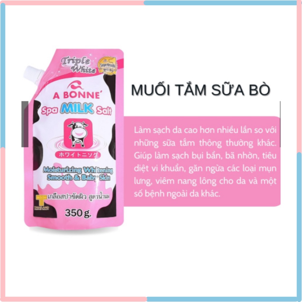 Muối tắm sữa bò abonne - tẩy tế bào chết body thái lan hương sữa tươi 350g sáng da | BigBuy360 - bigbuy360.vn