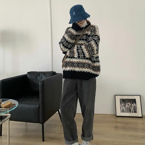 Áo sweater SUXI tay dài dáng rộng phong cách Hàn Quốc thời trang mùa thu năm mới thường ngày dành cho nữ