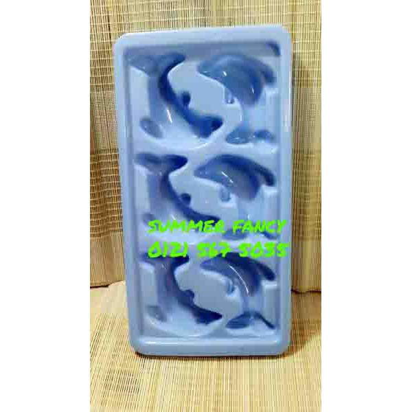 Khuôn thạch 6 con cá heo, khay đá hình cá heo - Dolphin ice tray - jelly mold VT-KD06