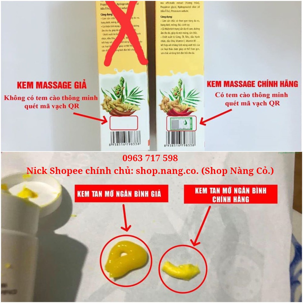 Kem Tan Mỡ Ngân Bình Cao Cấp + Tặng Thước Dây Đo _ Hộp to 150gr _  Tốt