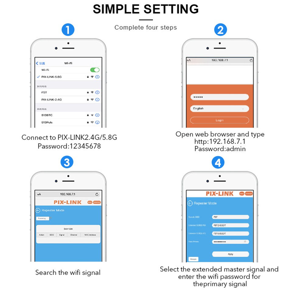 Thiết bị khuếch đại tín hiệu Wifi không dây 2.4G 5G 1200Mbps | BigBuy360 - bigbuy360.vn