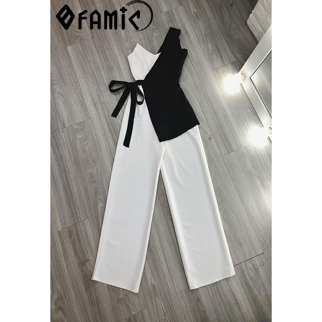 Bộ jumpsuit đẹp ❤️𝑭𝑹𝑬𝑬𝑺𝑯𝑰𝑷❤️ Giảm 5K khi nhập mã [ DO BO ] Bộ Jump Dài Thiết Kế Cách Điệu Cột Eo Cực Ngầu