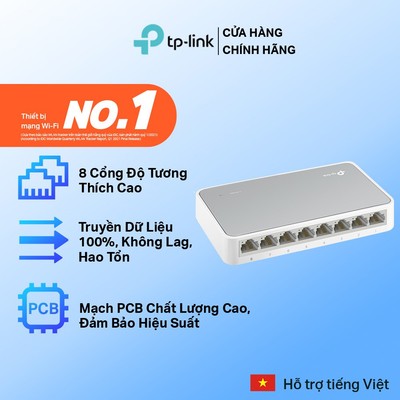 [Hiệu Suất Cao] Bộ Chia Tín Hiệu TP-Link TL-SF1008D 8 Cổng Switch 8 Ports 10/100Mbps