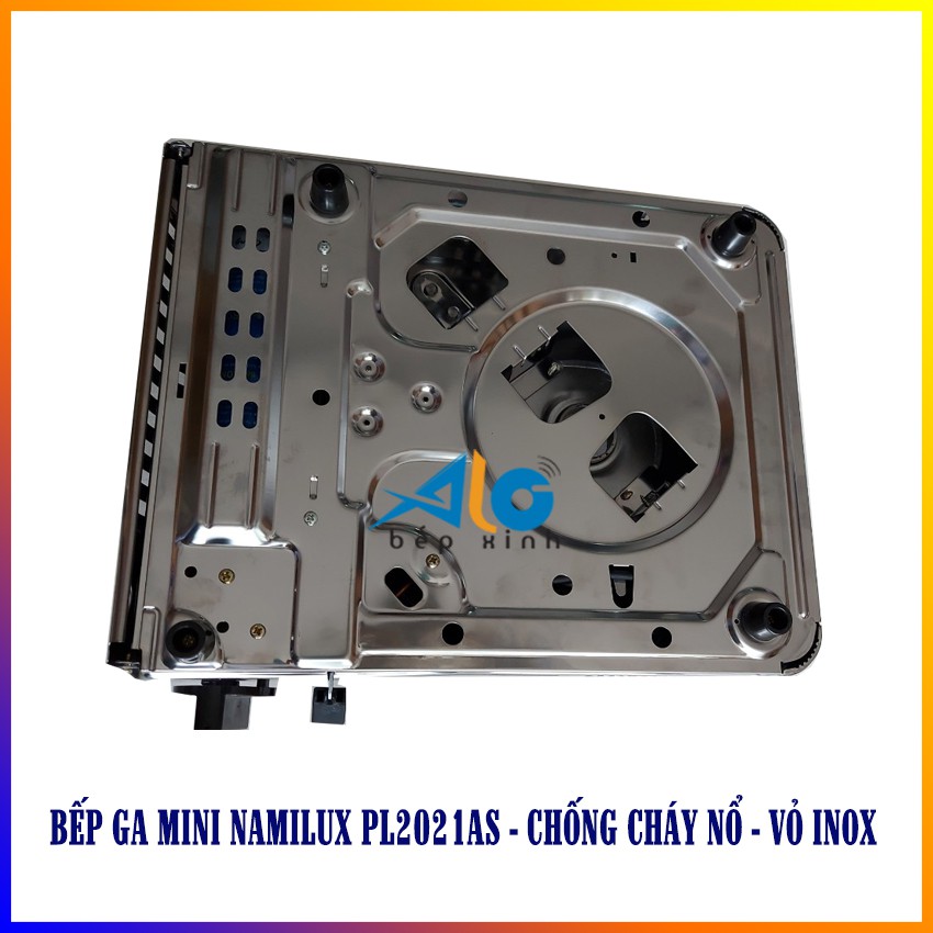 Bếp ga mini Namilux 2S - Chống cháy nổ PL2021AS - PL-2021AS - Toàn thân inox - Alo Bếp Xinh