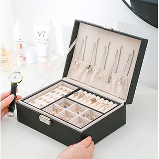 Hộp Đựng Trang Sức Bọc Da Cao Cấp Có Khoá