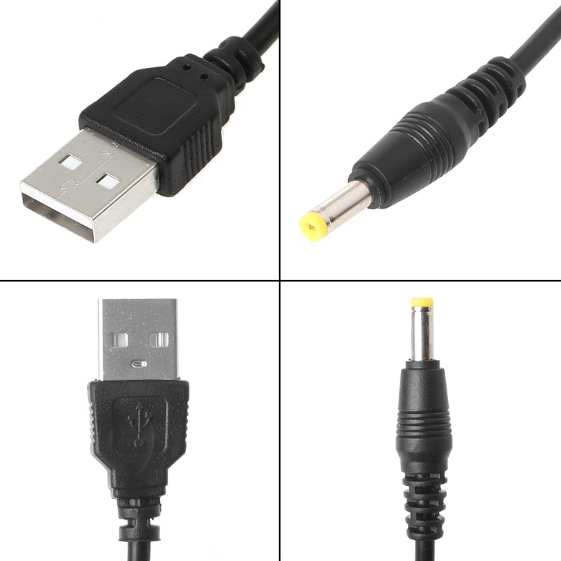 KOK USB Male To 4.0x1.7mm 5V DC Barrel Jack Power Supply Cable Connector Charge Cord