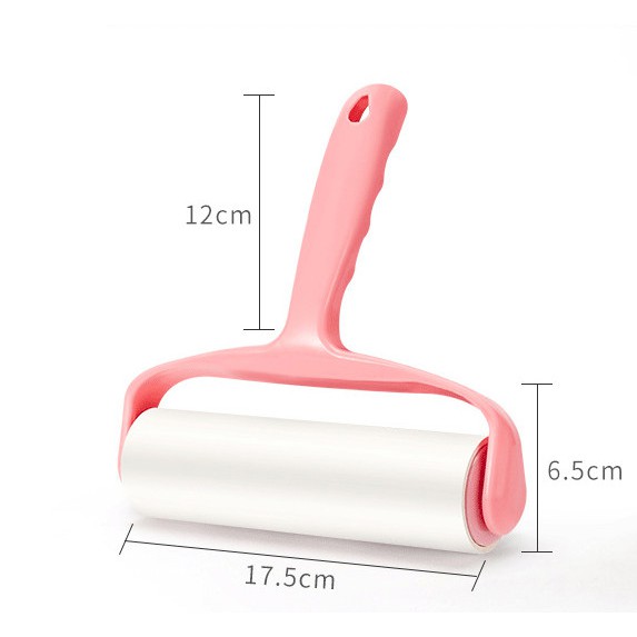 Cây lăn bụi quần áo, chăn màn, lông chó mèo 16cm - sử dụng lõi giấy dạng con lăn bụi, dùng để lăn dính, xé từng lớp