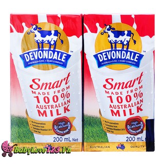 SỮA TƯƠI DEVONDALE SMART 200ML (ĐỎ) 1 THÙNG 24 HỘP CHO TRẺ TỪ 2 TUỔI TRỞ LÊN