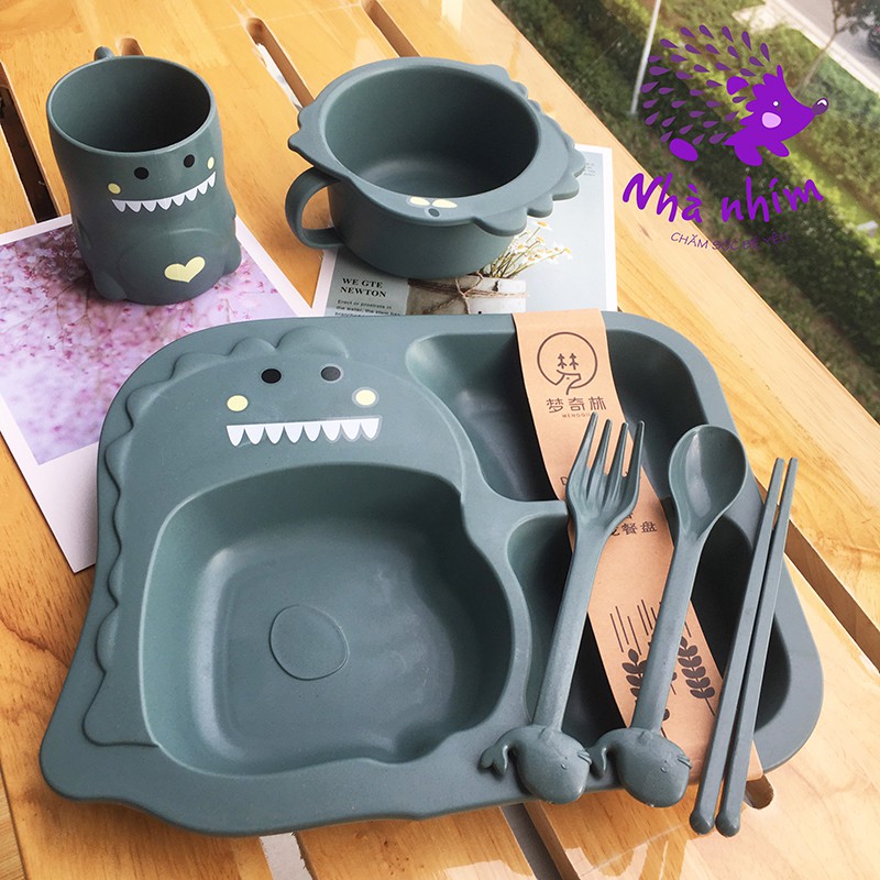 Khay ăn khủng long cho bé