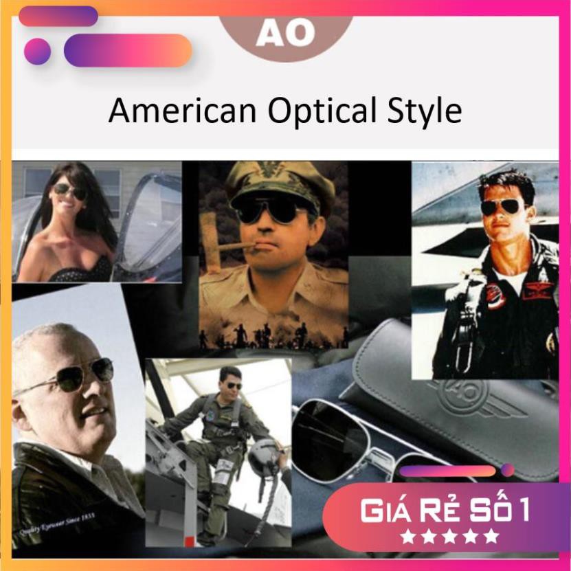 Kính Cơn Mỹ AO American Optical Gọng Kim Loại, Mắt Kính Thủy Tinh (Nhìn ngoài đẹp hơn rất nhiều)