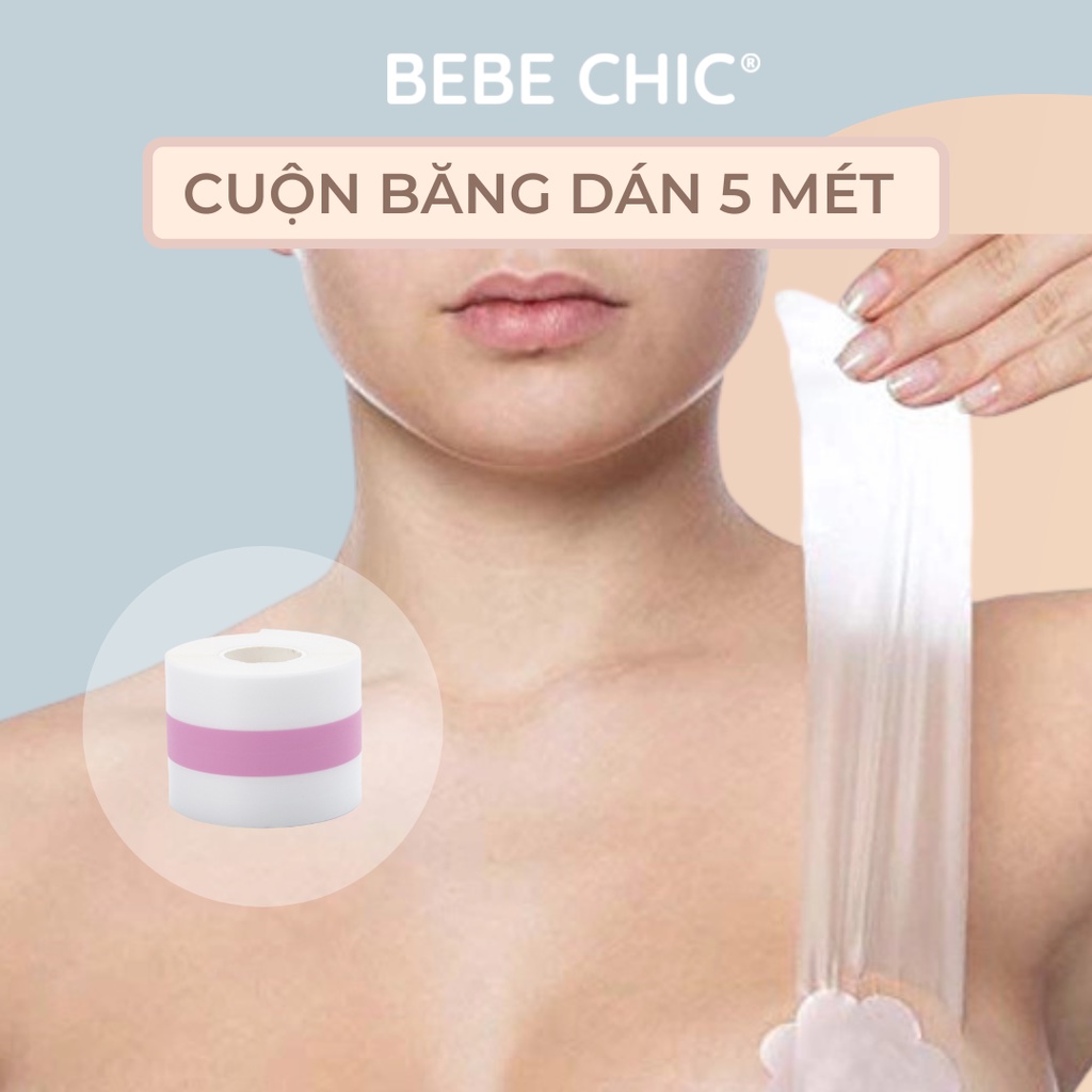 Cuộn Băng Dán Nâng Ngực Trong Suốt Chống Thấm Nước Dài 5 Mét BEBECHIC - Che Hình Xăm Vêt Sẹo