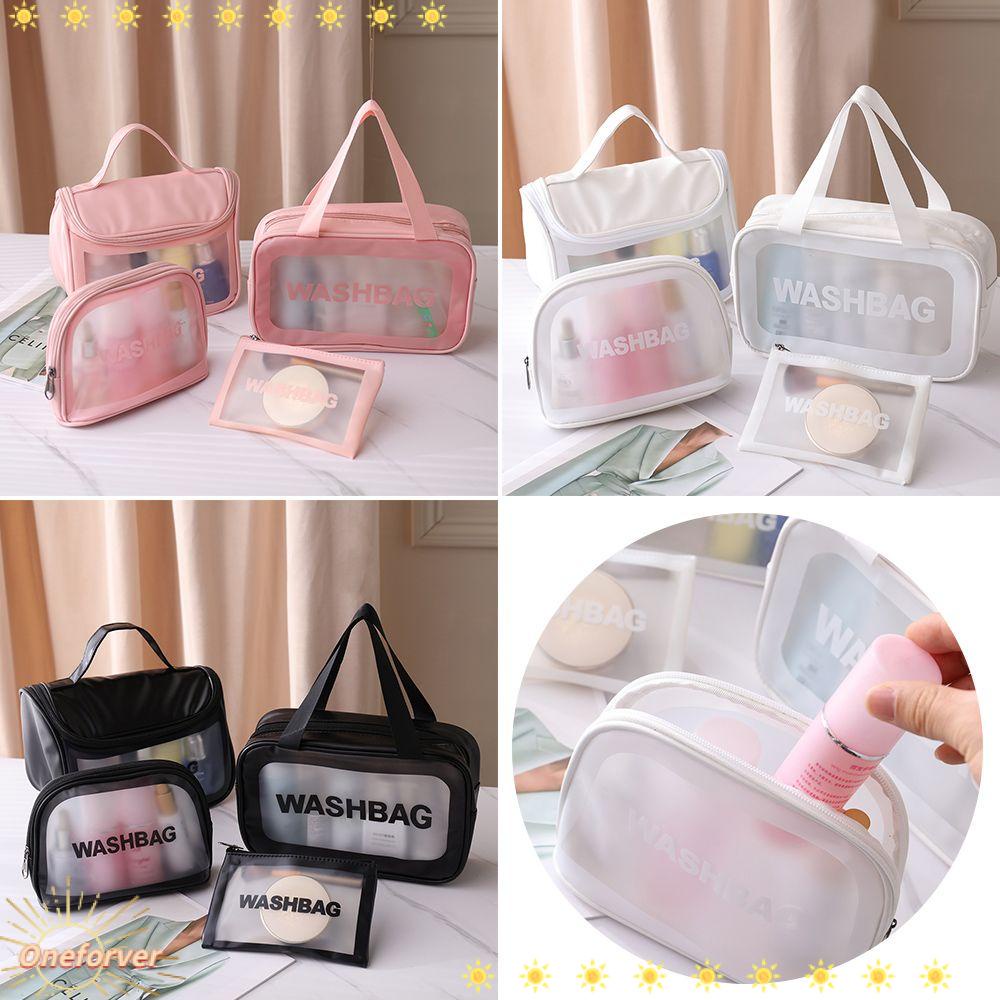 FOREVER Transparent Multifunction Bags Wash Bags Clear Makeup Cases Cosmetic Bag Beauty Case Make Up Pouch Storge Bags Beautician Cosmetic Holder PVC High Quality Travel Organizer/Multicolor